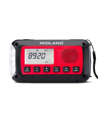 Avarinis radijas su akumuliatoriumi 2600mAh Midland ER100