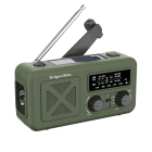 Saulės energija įkraunamas nešiojamasis avarinis SOS radijas su powerbank funkcija ir dinaminiu įkrovimu, Kruger&Matz, 2000 mAh