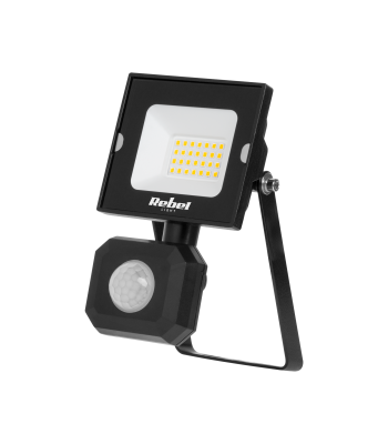 Rebel LED prožektorius su judesio ir prieblandos jutikliu, 4000K, 230V, 20 W