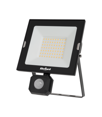 LED prožektorius su judesio ir prieblandos jutikliu Rebel, 50 W, 6500 K
