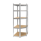 Kampinis metalinis sandėliavimo stelažas Rebel RB-1254, 180 x 40 x 70 cm, sidabrinis
