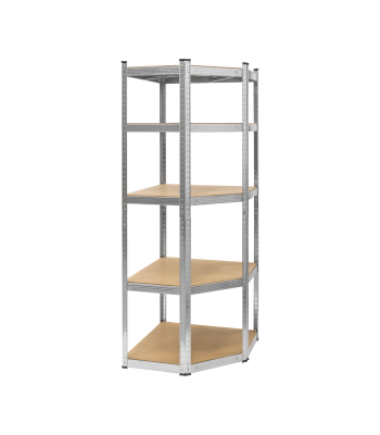 Kampinis metalinis sandėliavimo stelažas Rebel RB-1254, 180 x 40 x 70 cm, sidabrinis