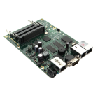 Maršrutizatoriaus plokštė, 300 MHz CPU, 64 MB RAM, 3 LAN prievadai, 3 miniPCI lizdai, RouterOS L4, RB433