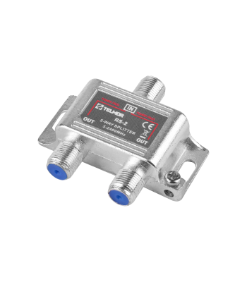Koaksialinio signalo skirstytuvas TELMOR RS-2 SPLITTER 2X 2.4G DC