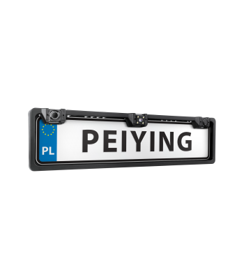 Automobilinė atbulinės eigos kamera su parkavimo jutikliais valstybinio numerio rėmelyje Peiying