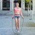 Boksinė odinė šokdynė su putplasčio rankenomis ir metaliniu guoliu, reguliuojama – Rebel Active 280 cm