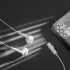 Į ausis įdedamos ausinės su mikrofonu, USB-C, baltos, Kruger&Matz C2