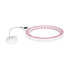 Smart Hula Hop lieknėjimo lankas su skaitikliu, iškilimais ir 450 g svareliu, REBEL ACTIVE, rožinis, 50 cm