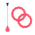 Išmanusis masažinis hula hop su svareliu, Rebel Active, rožinis, 50 cm