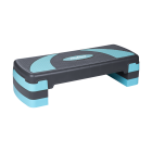 Aerobikos ir fitneso step platforma, pilkai mėlyna, 3 pakopų, 78 cm, REBEL ACTIVE