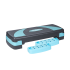 Aerobikos ir fitneso step platforma, pilkai mėlyna, 3 pakopų, 78 cm, REBEL ACTIVE