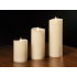 Didelė LED vaškinė žvakė, ivory, 76 x 230 mm