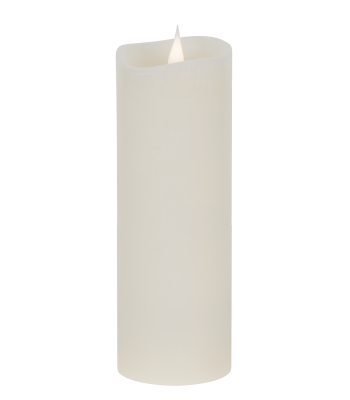 Didelė LED vaškinė žvakė, ivory, 76 x 230 mm