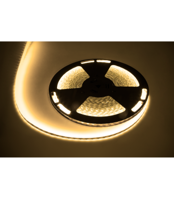 LED diodų juosta Rebel, šiltai balta, atspari vandeniui, 12V (1500x5050 SMD), 25m