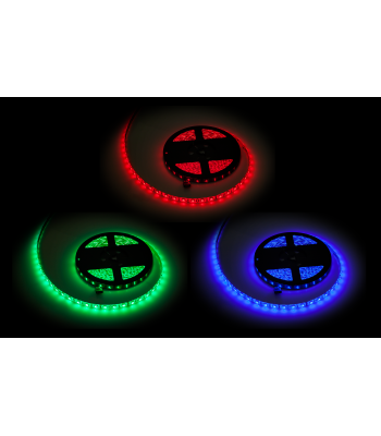 LED diodų juosta, RGB, atspari vandeniui, Rebel, 300x5050 SMD, 12V, 5 m