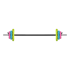 Sulankstoma štanga su bituminiais svoriais Rebel Active, 20 kg, 140 cm