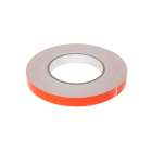 Dvipusė putplasčio juosta, balta, REBEL, 1 mm x 15 mm x 10 m