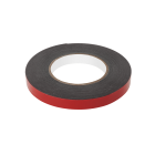 Dvipusė putplasčio juosta, juoda, REBEL, 1 mm x 15 mm x 10 m