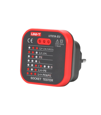 Elektros lizdų testeris Uni-T UT07A-EU