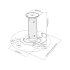 Lubinis projektoriaus laikiklis 130–320 mm