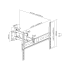 Universalus sieninis LED televizoriaus laikiklis, reguliuojamas vertikaliai ir horizontaliai – Cabletech UCH0199-1, 37–80″