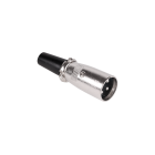 Mikrofono kištukas vyriškas, kabeliui, chromuotas, XLR 3-pin