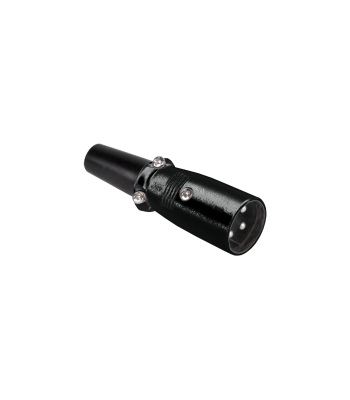Mikrofoninė jungtis, vyriška, kabelinė, juoda, XLR 3-pin