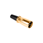 Mikrofoninis kištukas, vyriškas, paauksuotas, XLR 3-pin GOLD