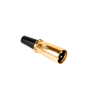 Mikrofoninis kištukas, vyriškas, paauksuotas, XLR 3-pin GOLD