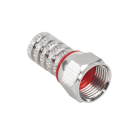 SAT F kištukas su dviguba tarpine RG59 kabeliui, SAT F HQ, CU 3C2V, 4,8mm