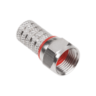 SAT F HQ kištukas su CU priedu ir dviguba tarpine kabeliui RG59, 5,8mm