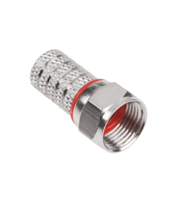 SAT F HQ kištukas su CU priedu ir dviguba tarpine kabeliui RG59, 5,8mm