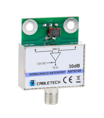 Ekranuotas antenos stiprintuvas Cabletech 30dB