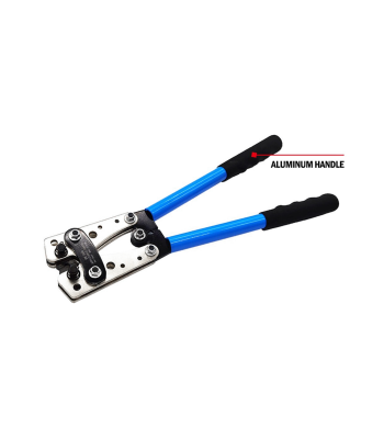 Presavimo replės kabelių antgaliams su 60 antgalių – 390 mm, 6,0–50,0 mm², E6080