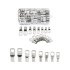 Presavimo replės kabelių antgaliams su 60 antgalių – 390 mm, 6,0–50,0 mm², E6080
