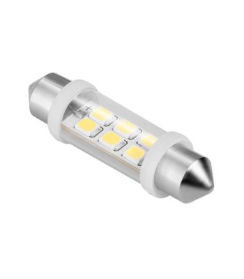 Automobilinė LED lemputė, balta, 6xSMD, 12V, Sv8.5, 10*40