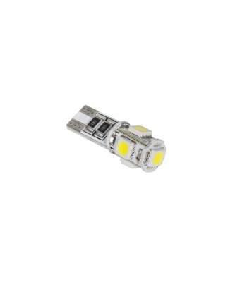 Automobilinė LED lemputė, balta, Canbus, 5x SMD5050, T10