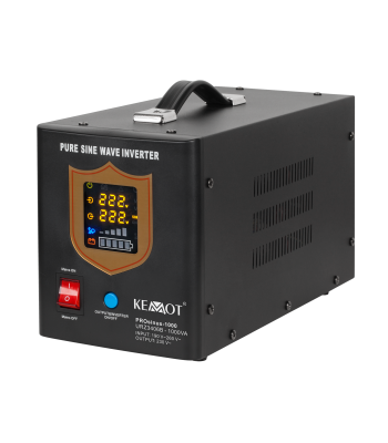 Nepertraukiamo maitinimo šaltinis, juodas – KEMOT PROsinus 1000, 12 V / 230 V, 1000 VA / 700 W