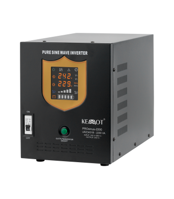 Avarinis maitinimo šaltinis, juodas, KEMOT PROsinus-2200, 12V 230V 2200VA/1600W