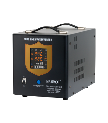 Avarinis maitinimo šaltinis su įkrovimo funkcija, 3500 VA / 2400 W, KEMOT PROsinus-3500/48