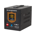 Nepertraukiamo maitinimo šaltinis KEMOT PROsinus su gryna sinusoidė, įkrovimo funkcija, juodas, 12V 230V 500VA/300W