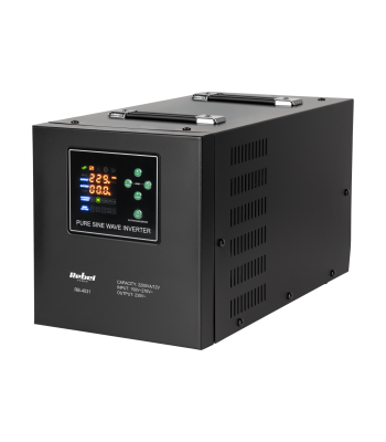 Avarinis maitinimo šaltinis su grynos sinusoidės keitikliu ir įkrovimo funkcija Rebel POWER-2200-LFP4, 12V 230V 2200VA/1600W