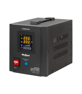 Avarinis maitinimo šaltinis su įkrovimo funkcija Rebel POWER-500, 12V 230V 500VA/300W