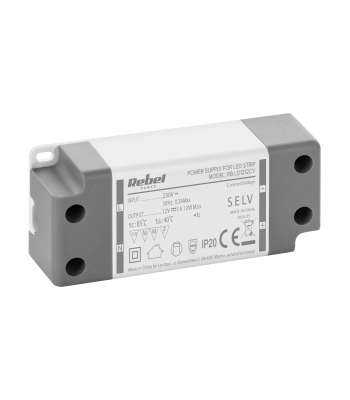 Rebel LED girliandų maitinimo šaltinis 12V/1A max.12W IP20