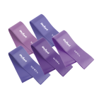 Lateksinių treniruočių gumų rinkinys, Rebel Active, Mini Band L, violetinis, 2.3–18.2 kg, 5 vnt.