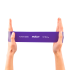 Lateksinių treniruočių gumų rinkinys, Rebel Active, Mini Band L, violetinis, 2.3–18.2 kg, 5 vnt.