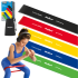 Lateksinių treniruočių gumų rinkinys, spalvotas, REBEL ACTIVE Mini Band L, 2.3–18.2 kg, 5 vnt.
