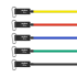 Pasipriešinimo gumų rinkinys treniruotėms REBEL ACTIVE, Power Tube Set, 5 gumos, 5–30 kg