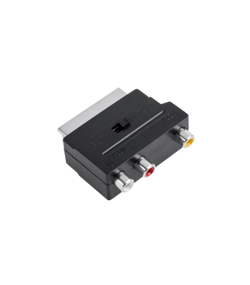 Euro jungtis su 3 RCA ir in-out perjungikliu – S-20D IN+OUT