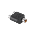 RCA skirstytuvas, lizdas į 2 lizdus, plastikinis GN.RCA-2xGN.RCA
